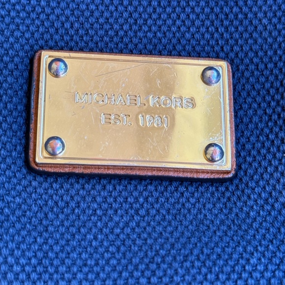 Michael Kors Blue and Brown Shoulder Bag - Picture 14 of 16